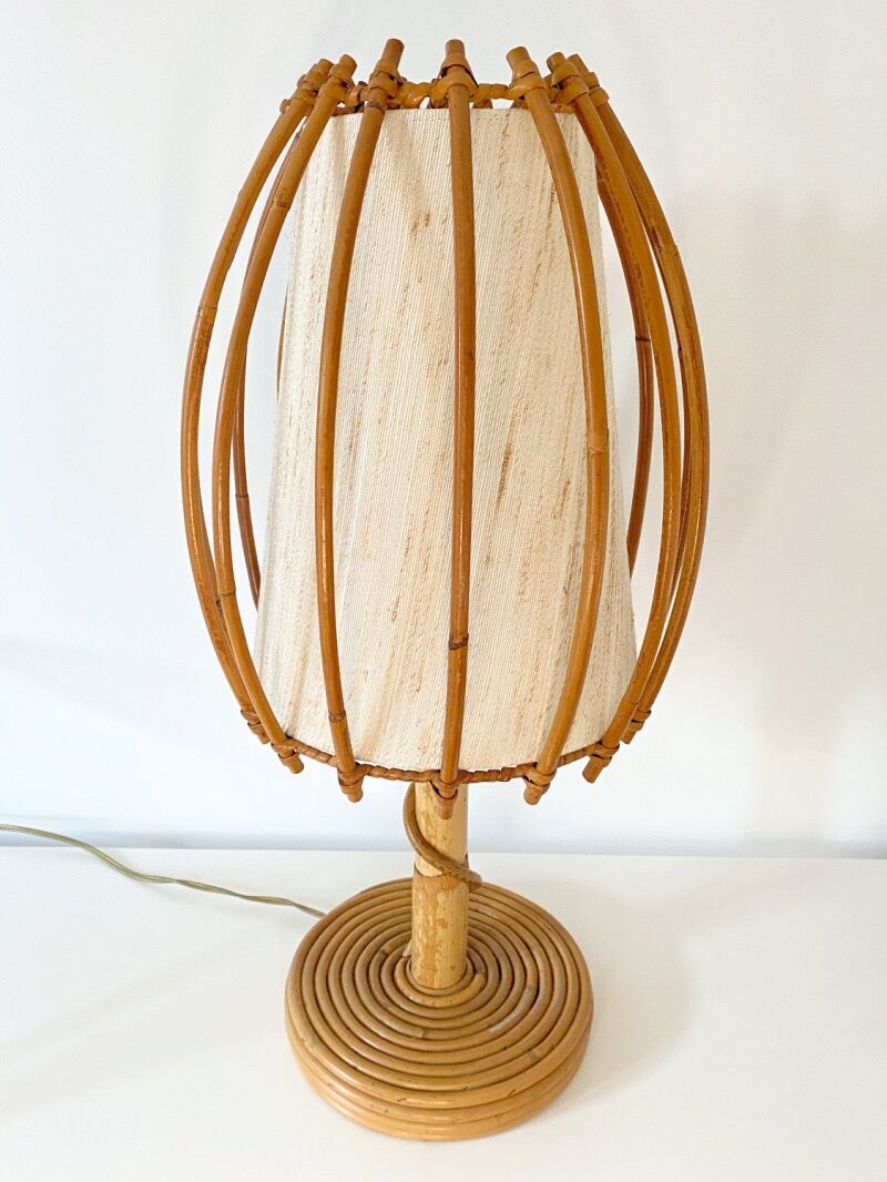 Louis Sognot rattan lamp