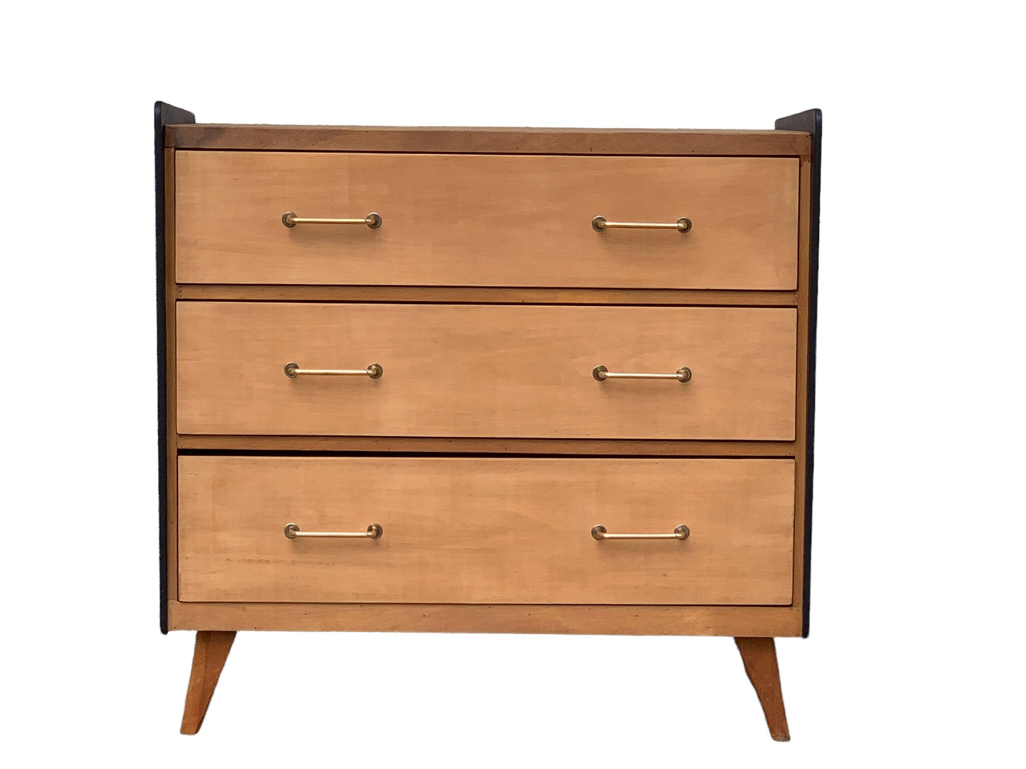1960 compass foot chest of drawers