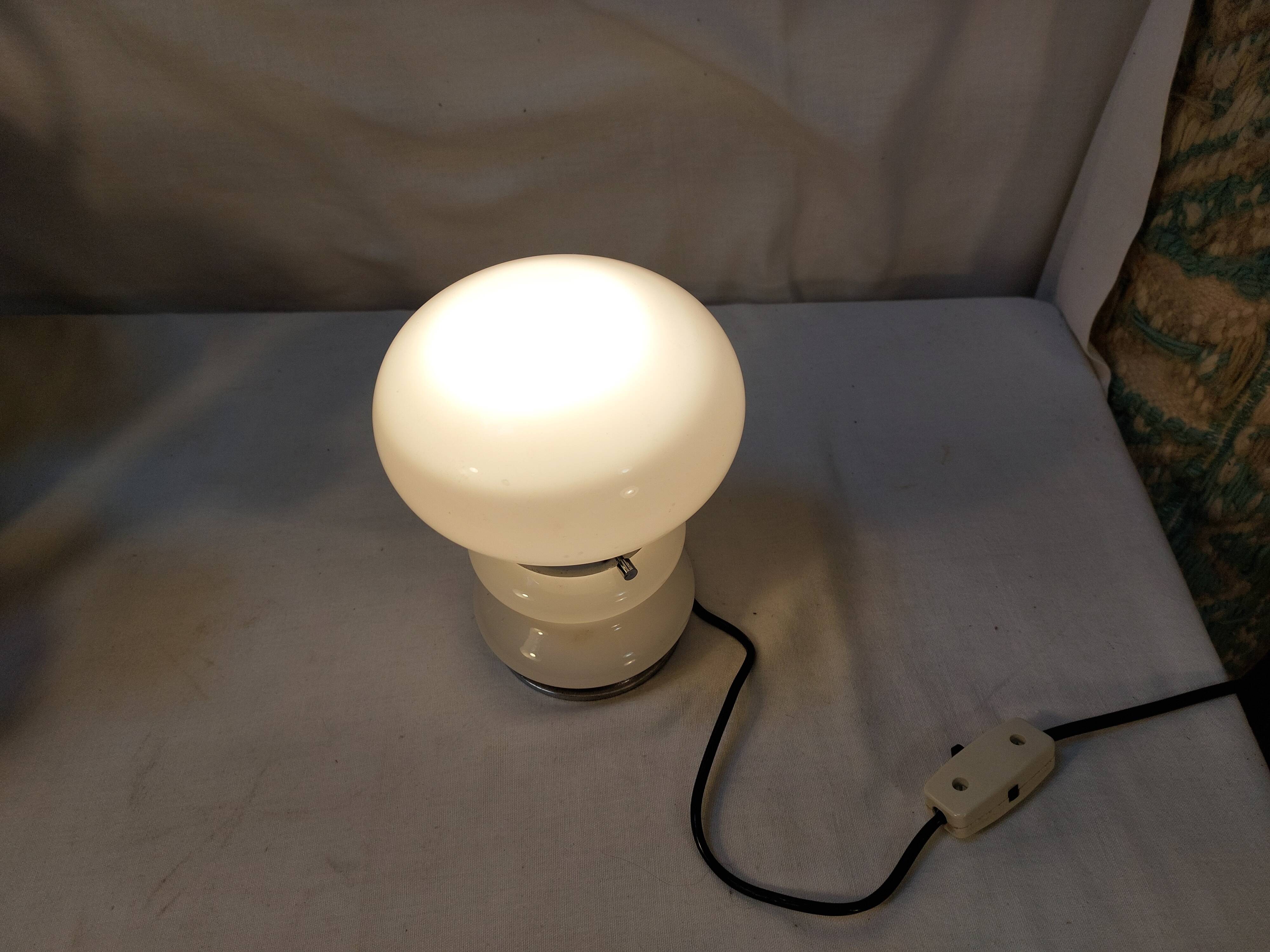 Glass Mushroom Table Lamp