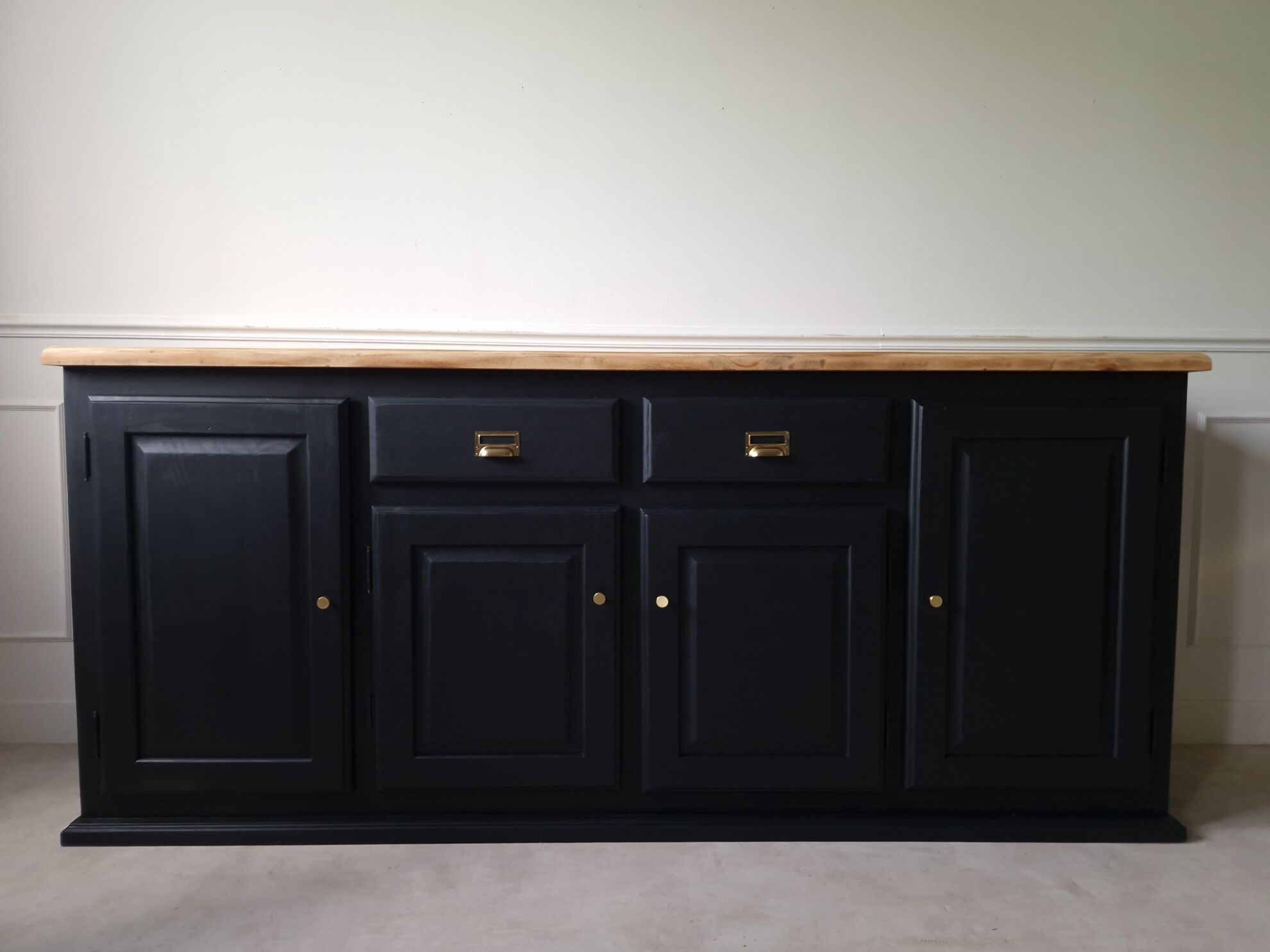 Black antique sideboard