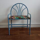 Skated metal child chair/bench