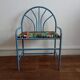 Skated metal child chair/bench
