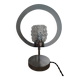 Space age lamp with bubbled glass