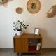 Small vintage 1960s display cabinet/TV unit