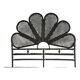 Vintage black rattan headboard 142cm