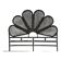 Vintage black rattan headboard 142cm