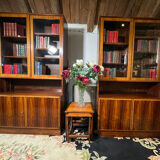 Mid century retro vintage wall unit bookcase danish design by poul hundevad rosewood 1950-1960