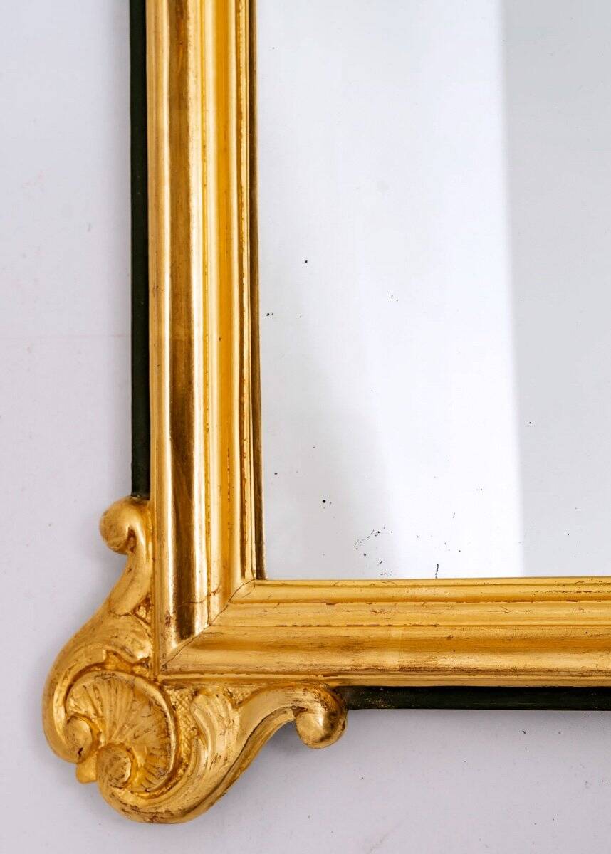 Shell mirror - Gilded Wood with Leaf - Mercury Ice - epoch: XVIIIth Century