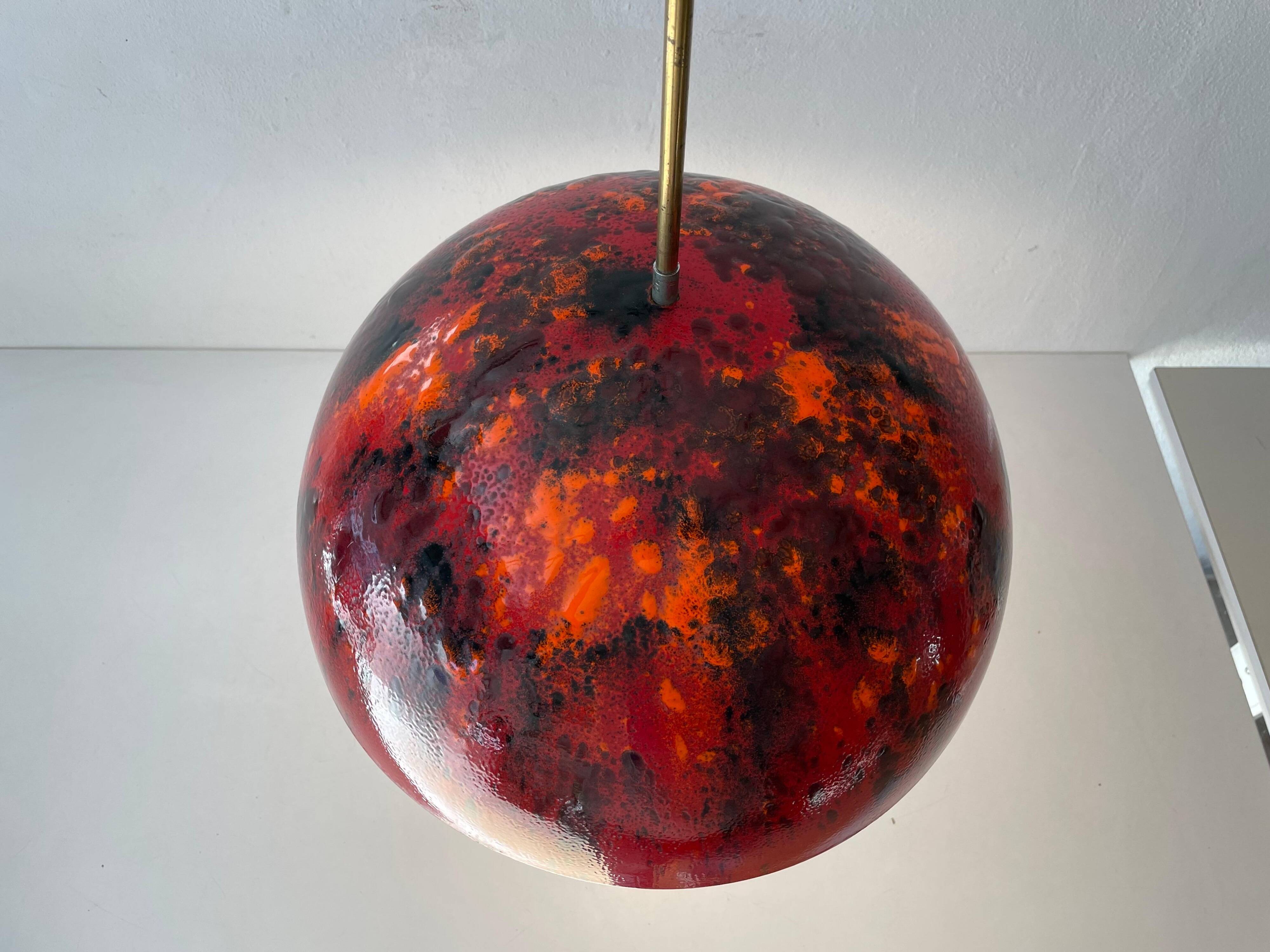 Coates enamel pendant lamp, 1960s, Germany