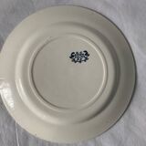 Lot of 8 flat plates and 8 hollow plates in ancient blue salins earthenware