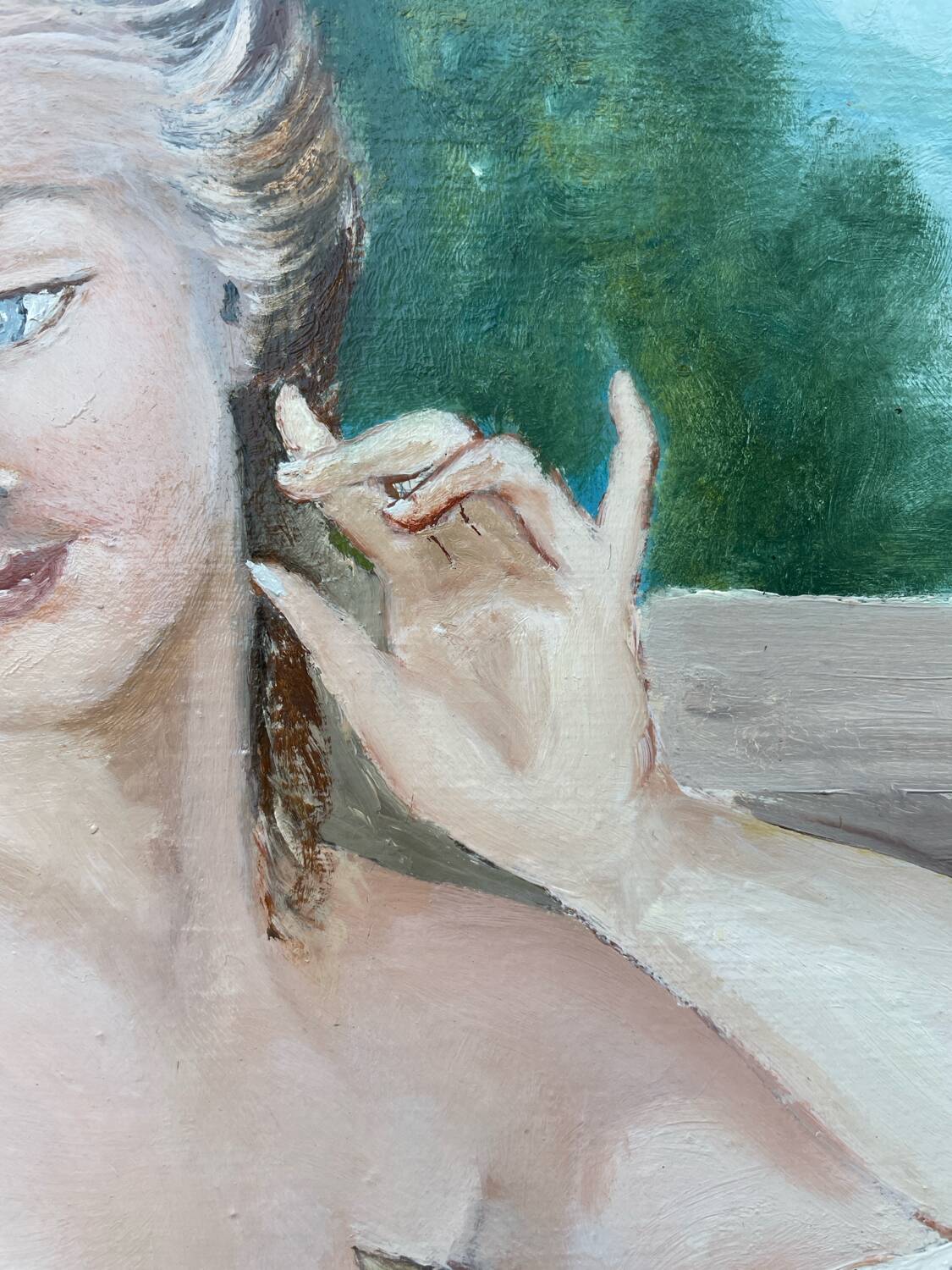 Painting oil on canvas female nude