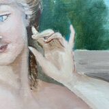 Painting oil on canvas female nude