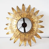 Wall lamp or ceiling lamp flower in gilded metal