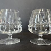 Deux verres à alcool en cristal