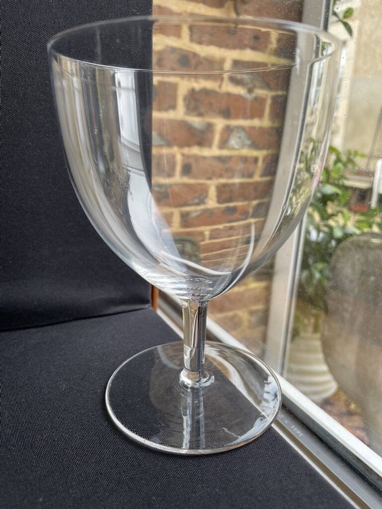 6 large glasses in light blown crystal