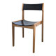 Chaise empilable vintage design danois en bois noir style scandinave Mid-Ce