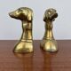 Dog bookends, solid brass, 1970s.