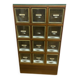 Seed cabinet on wheels, 12 compartmentalised drawers