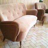 Organic design sofa sofa ARC Rein 50s-60s beige Bronze
