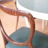 Walnut root dining room, Vittorio Dassi style 1950/1960