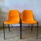 Chaises vintage orange