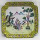 Asian enameled copper tray