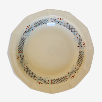 Vintage round and hollow dish by Digoin Sarreguemines in porcelain