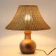 Table lamp – Vintage 60s ceramic and rattan shade