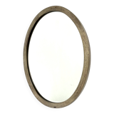 Oval Patinated Bronze Mirror 1950