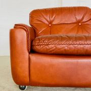 Vintage Danish mid-century cognac leather 2-seater sofa by Sigurd Resell