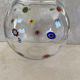 Art glass round vase, Millefiori technique (Murano style)