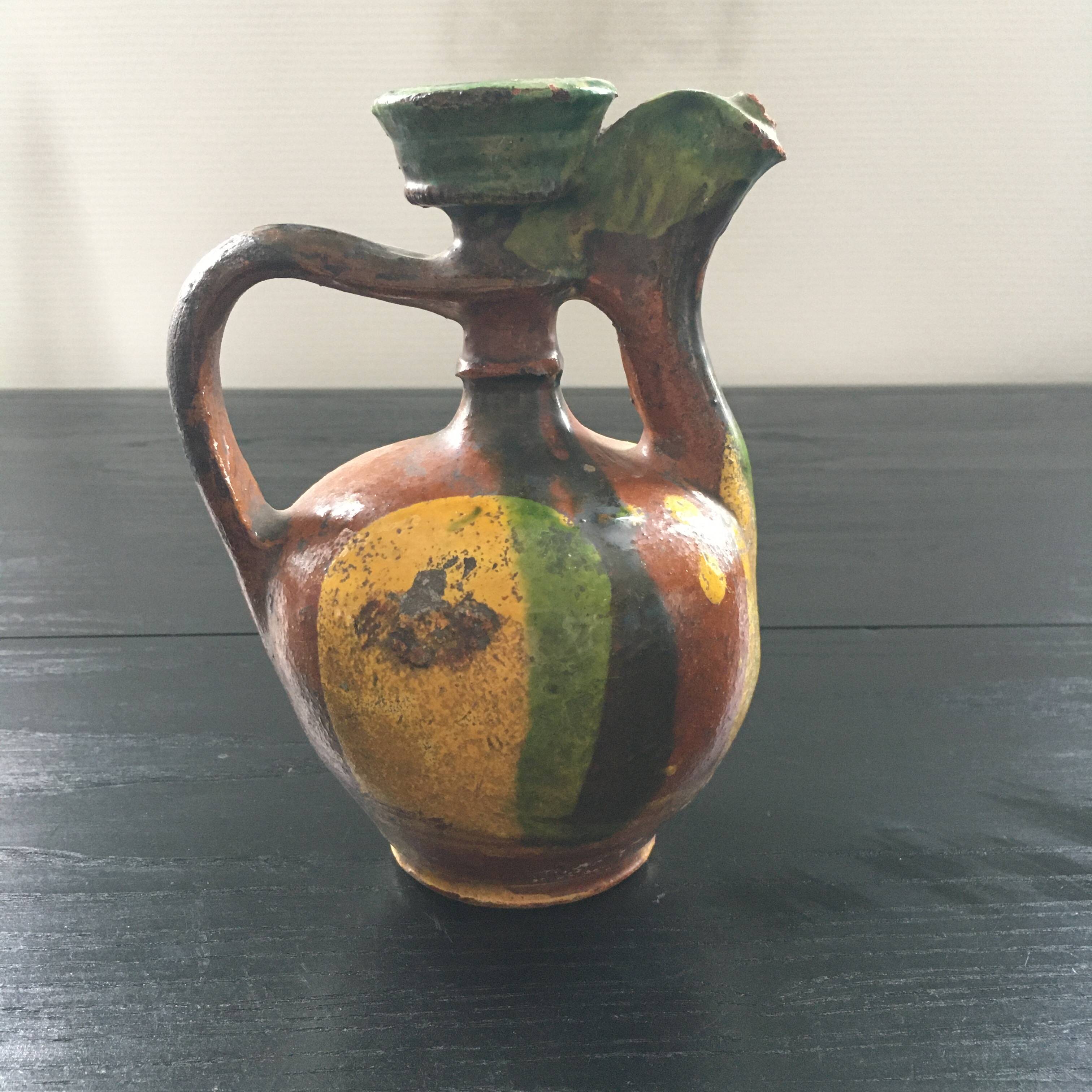Multicolored ethnic jug