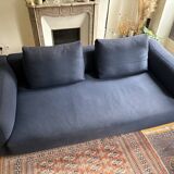 Contemporary blue fabric sofa Zanotta