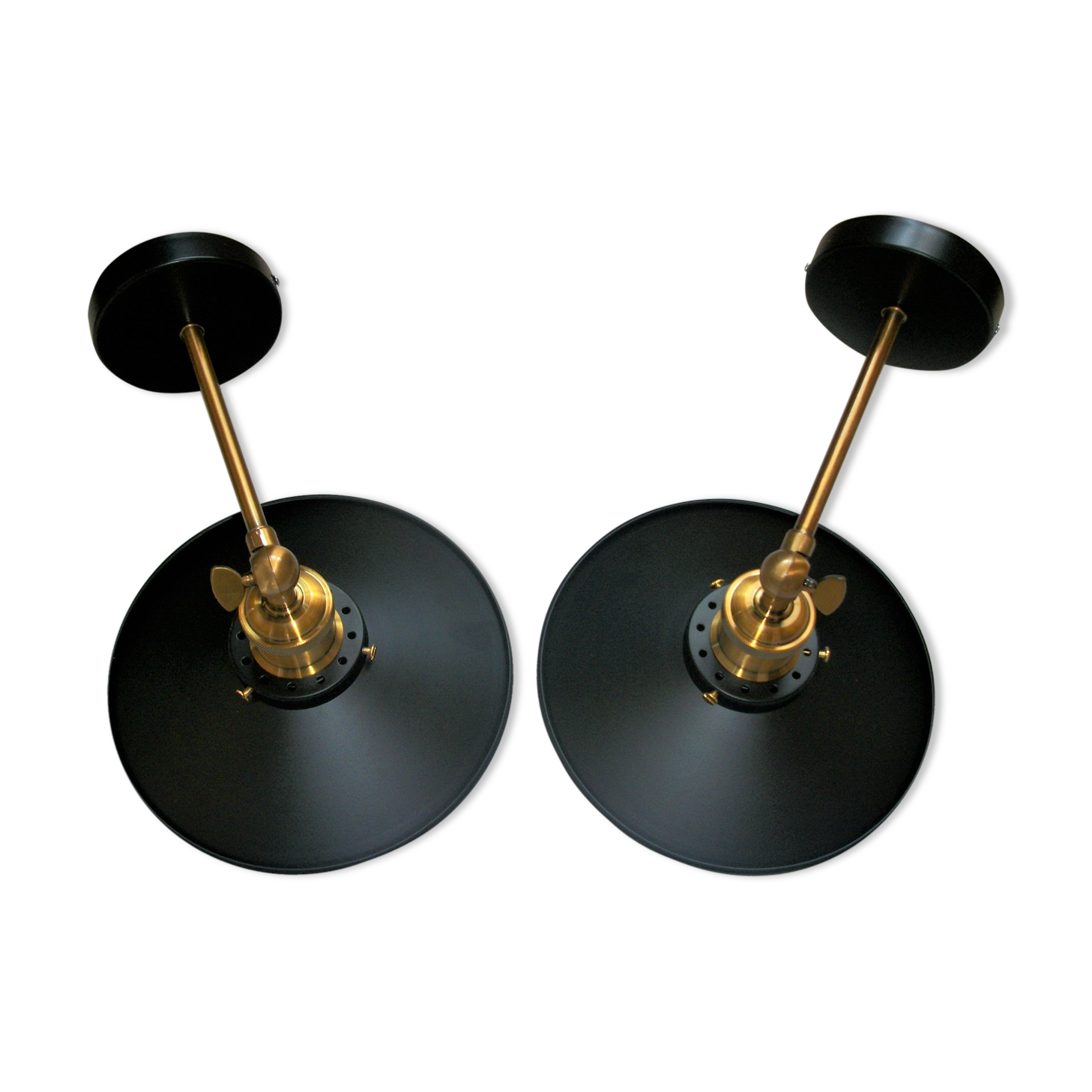 Pair of industrial metal sconces