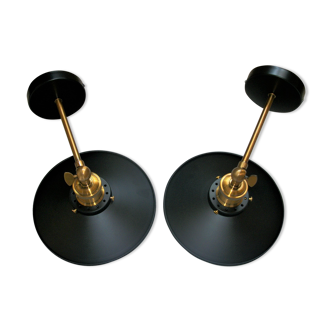 Pair of industrial metal sconces