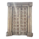 Old Indian door in old teak, piece and patina of origin