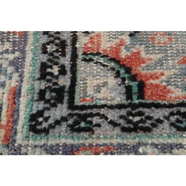 1970s Vintage Turkish Oushak Handmade Wool Cotton Red Area Rug 190x310