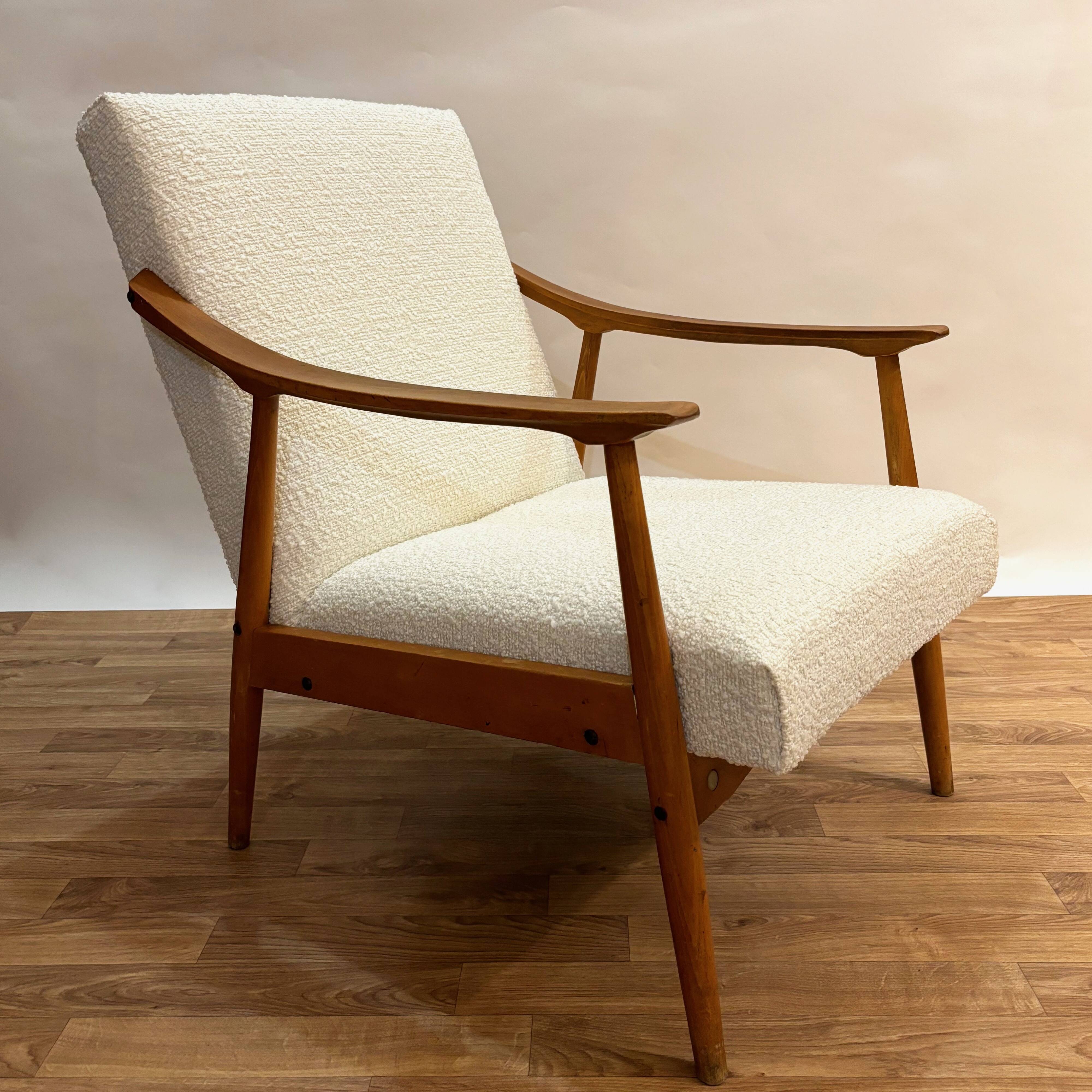 60s armchair reupholstered in loop