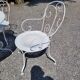 Salon de jardin ancien en fer forgé 3 fauteuils + 2 chaises