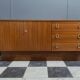 Sideboard brass grips on the drawers 1970s palisander