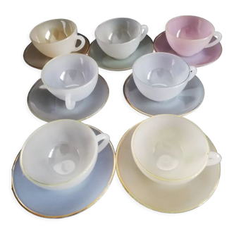 Harlequin service Arcopal vintage