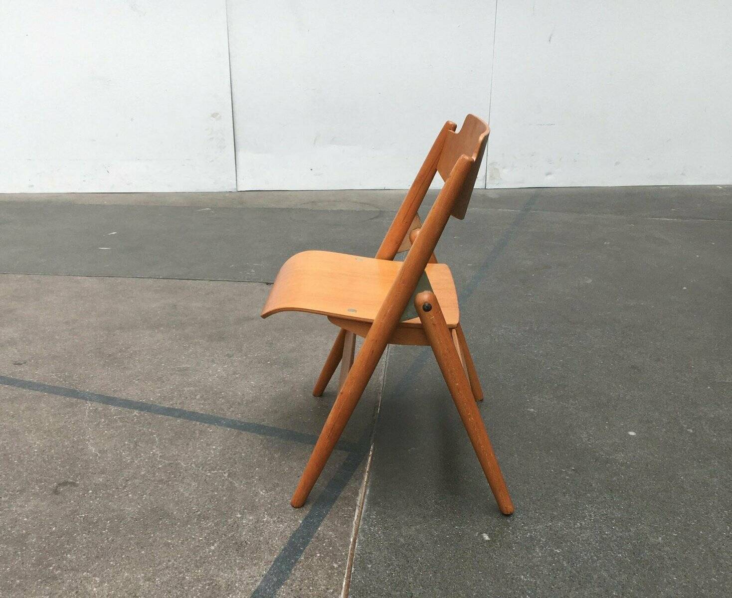 Set of folding chairs for children SE 18 German mid-century by Egon Eiermann for Wilde+Spieth, 1950s