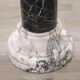 Antique black and white marble column, Italy, late 19th century