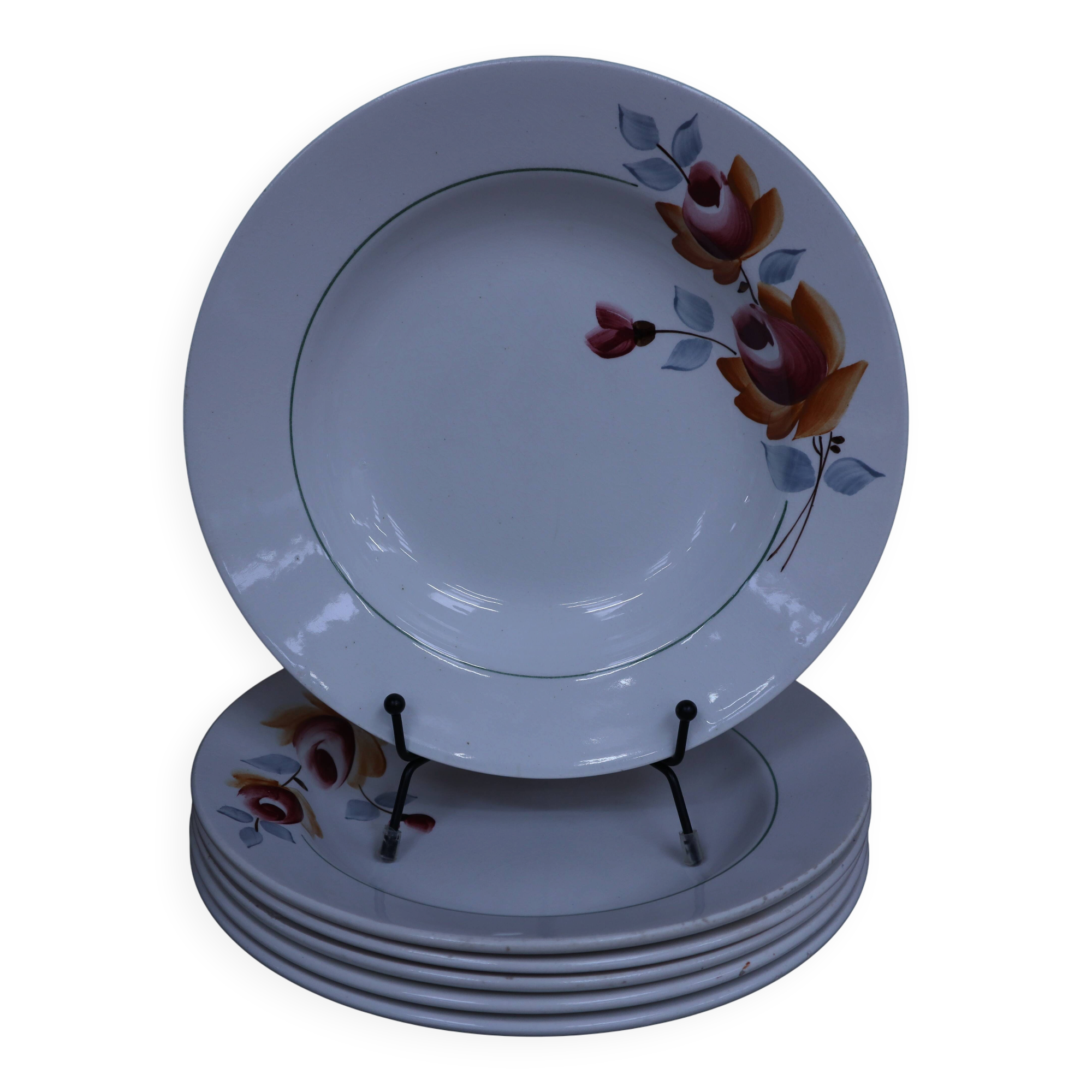 Set of 6 St Amand 7017 deep plates
