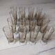 16 vintage smoked glass champagne flutes