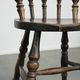 Set of 4 antique English wooden Windsor pub/bistro chairs from 19th century