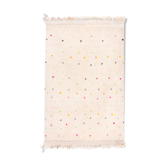 Tapis berbere Béni Ouarain avec points de couleur 167 x 102 cm
