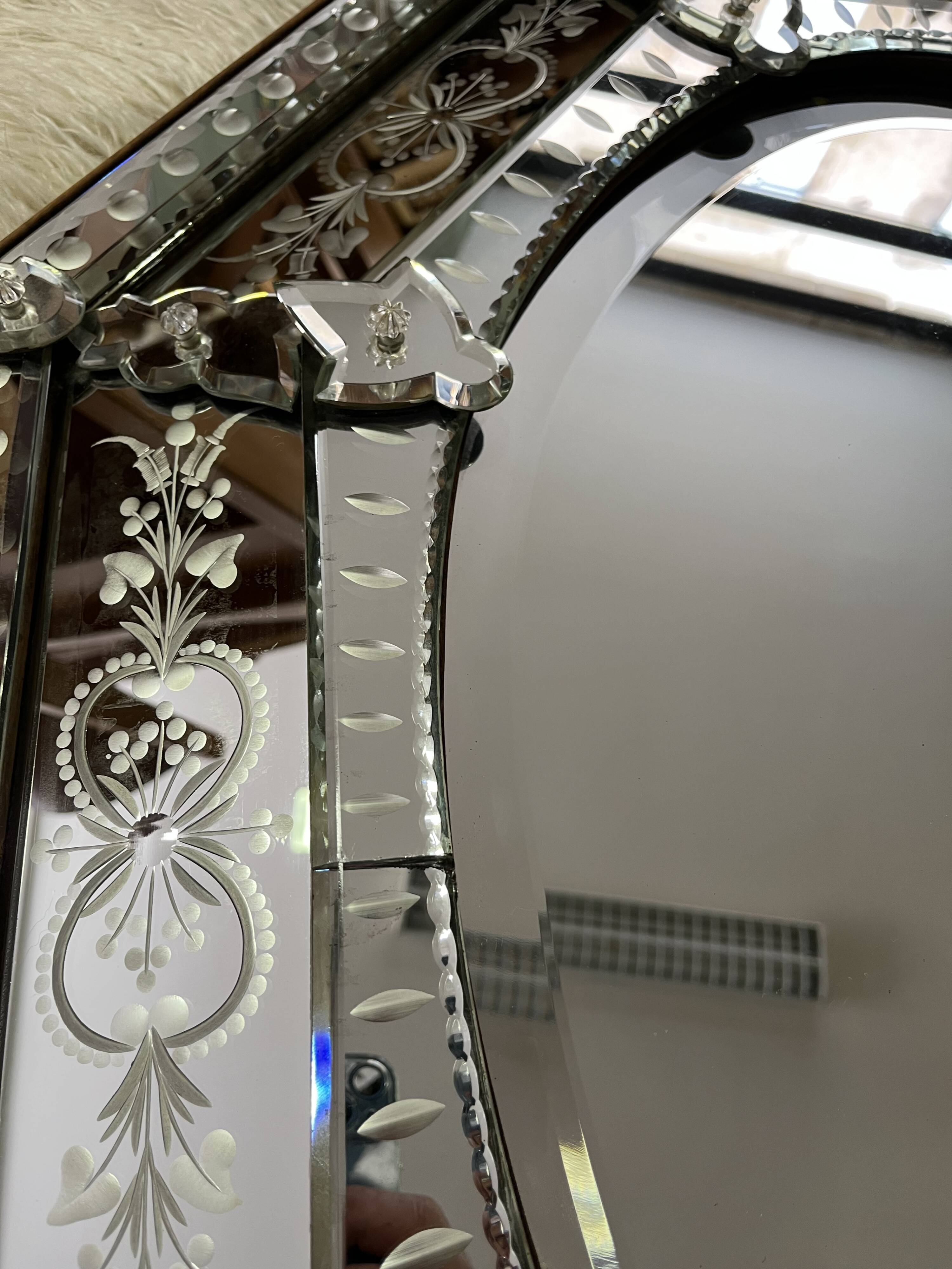 Antique Venetian mirror 86cm x 70cm
