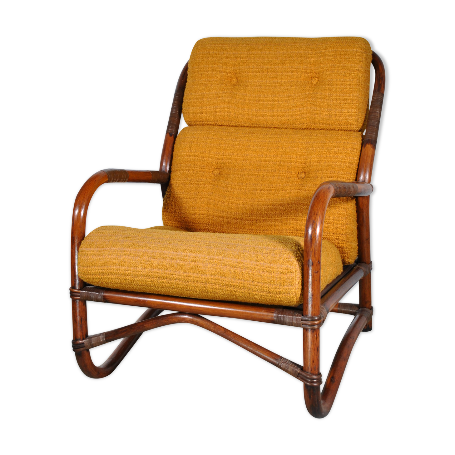 Rattan armchair 1970