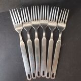 Vintage cutlery service Rostfrei – modernist stainless steel design – 11 pieces